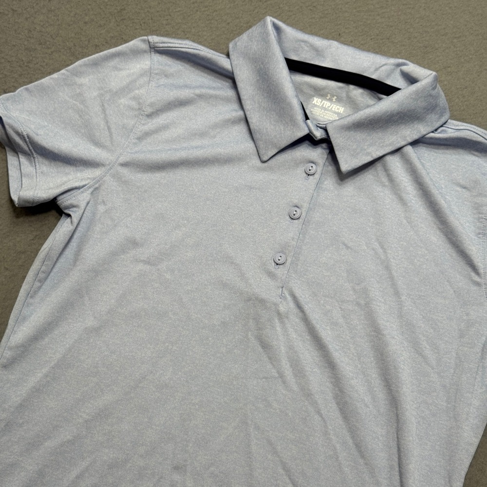 Under Armour Polo Shirt Women's XS Light Blue Athletic Short Sleeve Activewear